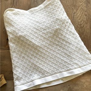 Anthropologie laced stretch Strapless Tube Top shelf bra lined M/L